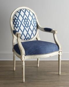 Blue And White Chair Elegant and Classic Seating Option for Any Room