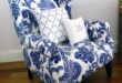 Blue And White Chair