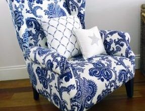 Blue And White Chair