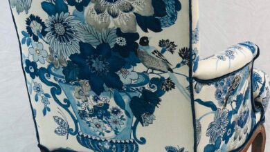 Blue And White Chair