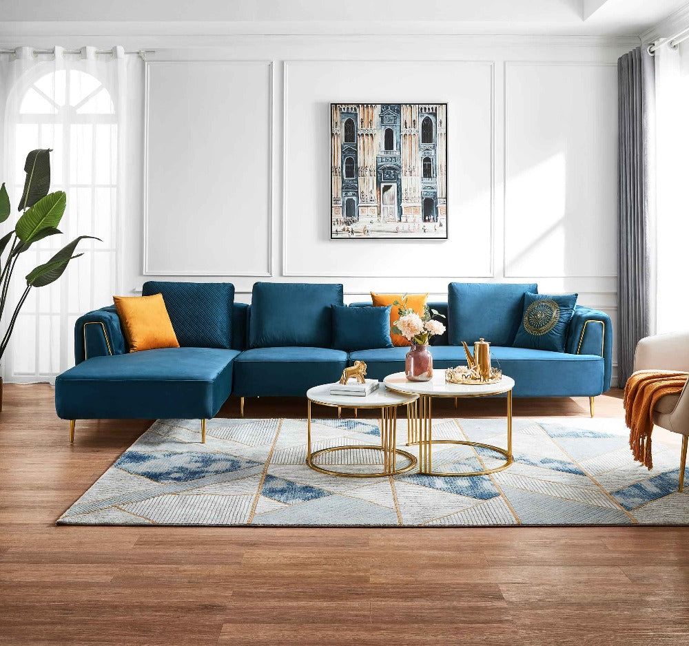 Blue Sectional Couch For Living Rooms Stylish and Comfy Sectional Couch Perfect for Living Rooms