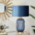 blue table lamps