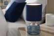 blue table lamps