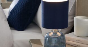 blue table lamps