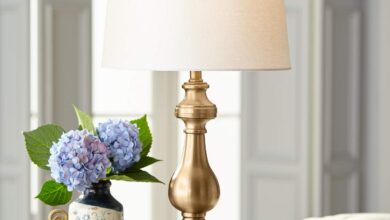 brass lamps
