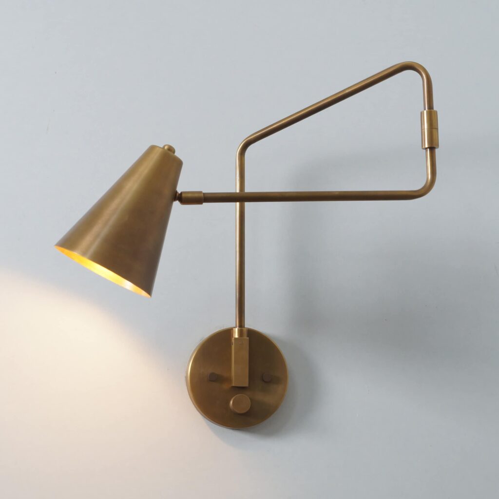 Brass wall lamp