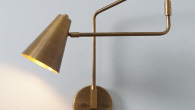 Brass wall lamp