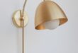 Brass wall lamp