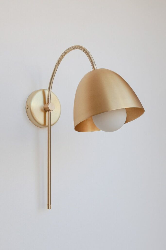 Brass wall lamp