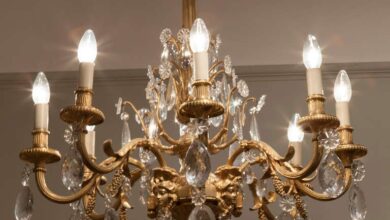 bronze chandelier