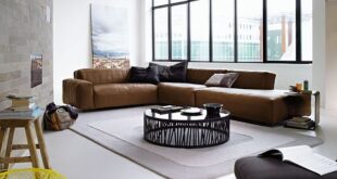 Brown Leather Corner Sofa