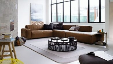Brown Leather Corner Sofa