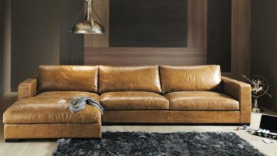Brown Leather Corner Sofa