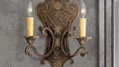 Candelabra wall lamps