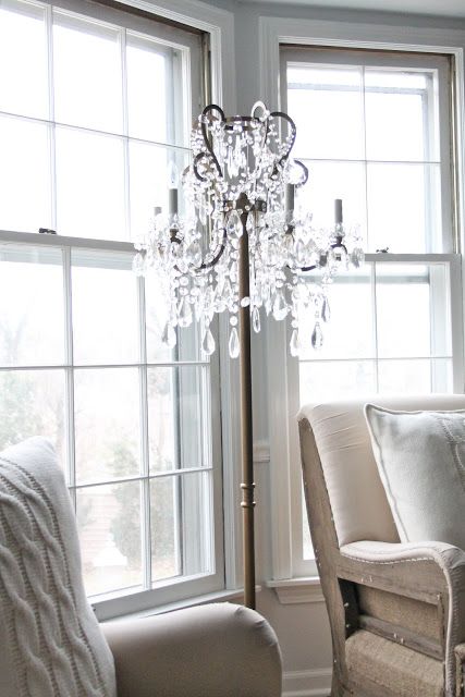 Chandelier floor lamp lighting up your space