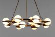 chandelier in brass