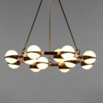 chandelier in brass