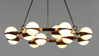 chandelier in brass