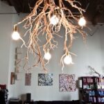 chandeliers in wood