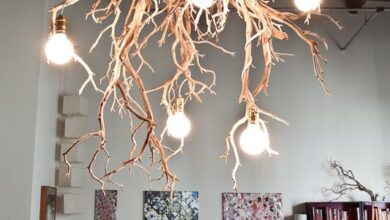 chandeliers in wood