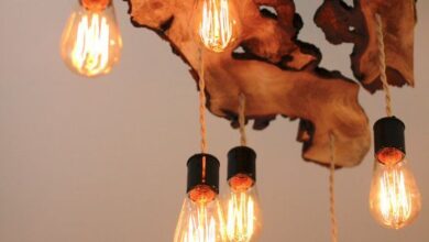 chandeliers in wood