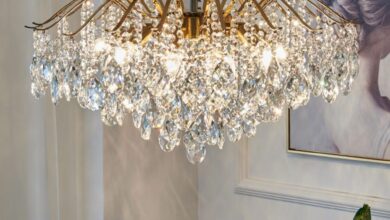 chandeliers in the bedroom