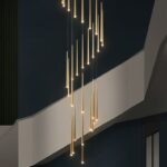 chandeliers in the foyer