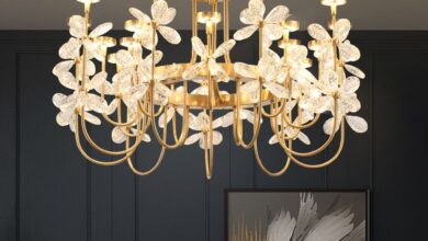chandeliers in the bedroom