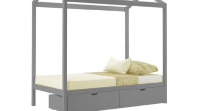 Childrens beds with storage space and box