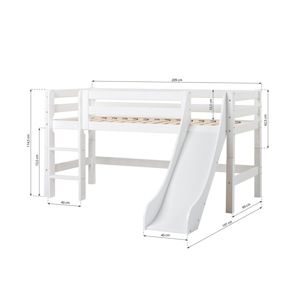 Childrens high beds with slide