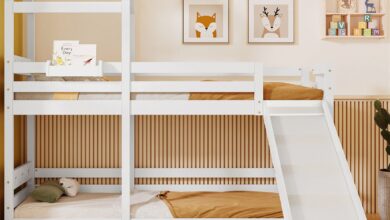 Childrens high beds with slide