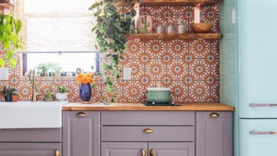 Colored walls in the kitchen