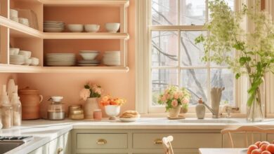 Colored walls in the kitchen