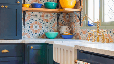 Colorful design of the kitchen