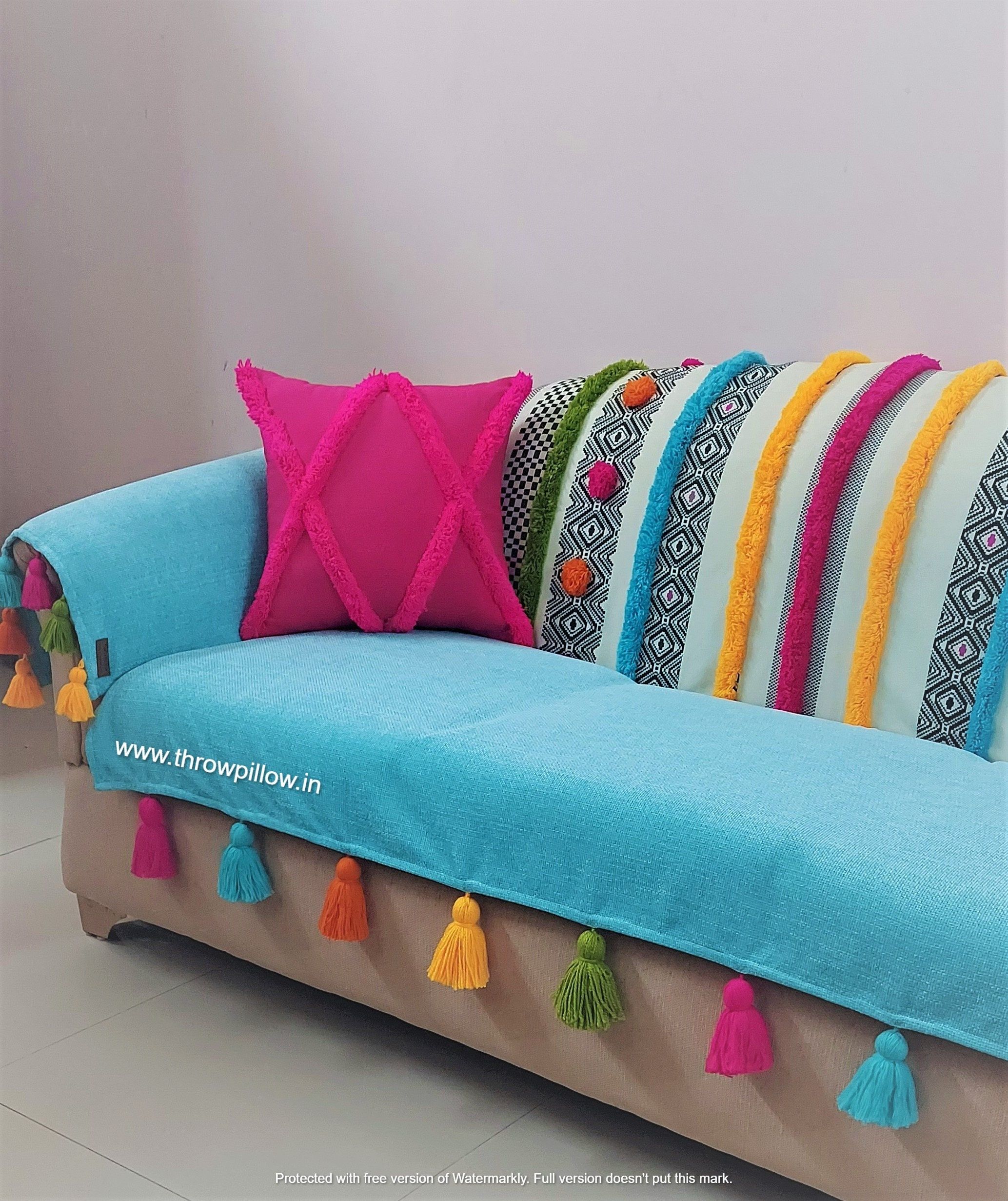 Colourful Sofa Covers Spruce Up Your Living Room