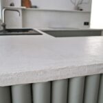 Concrete worktop in the kitchen