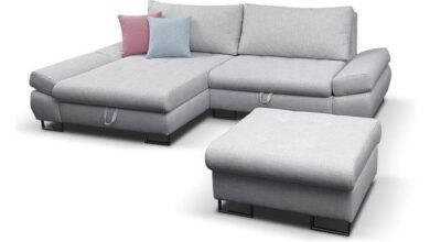 Contemporary Grey Sectional Sleeper Sofa