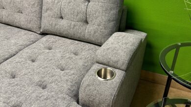 Contemporary Grey Sectional Sleeper Sofa