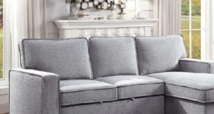 Contemporary Grey Sectional Sleeper Sofa