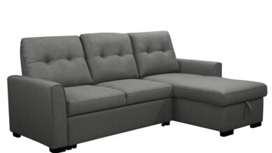 Contemporary Grey Sectional Sleeper Sofa
