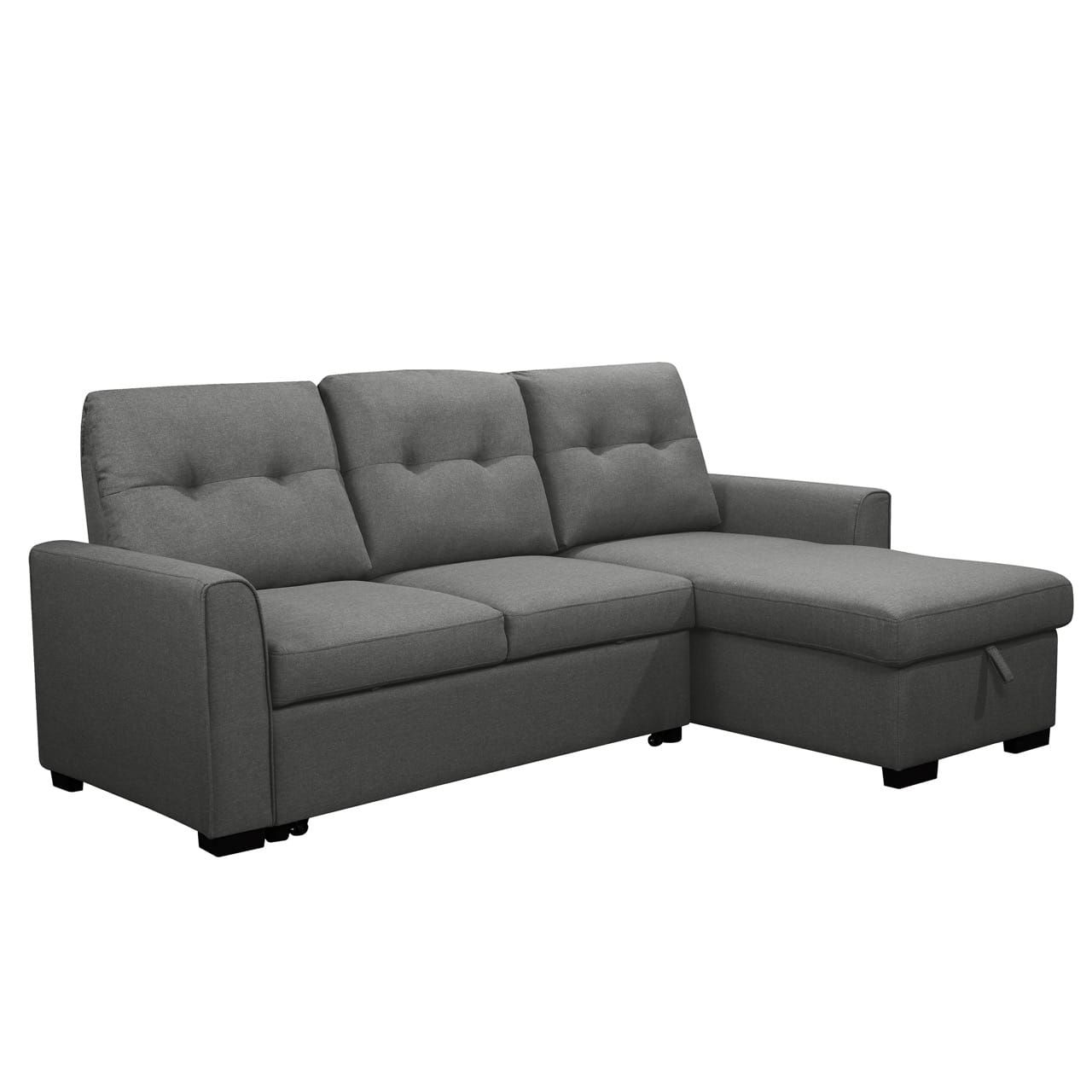 Contemporary Grey Sectional Sleeper Sofa for Stylish and Functional Living Rooms