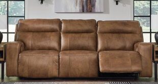 Contemporary Leather Reclining Sofa