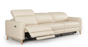 Contemporary Leather Reclining Sofa