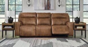 Contemporary Leather Reclining Sofa