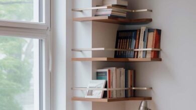 Corner Bookshelves