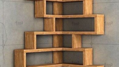 Corner Bookshelves