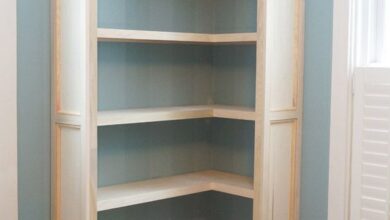 Corner Bookshelves