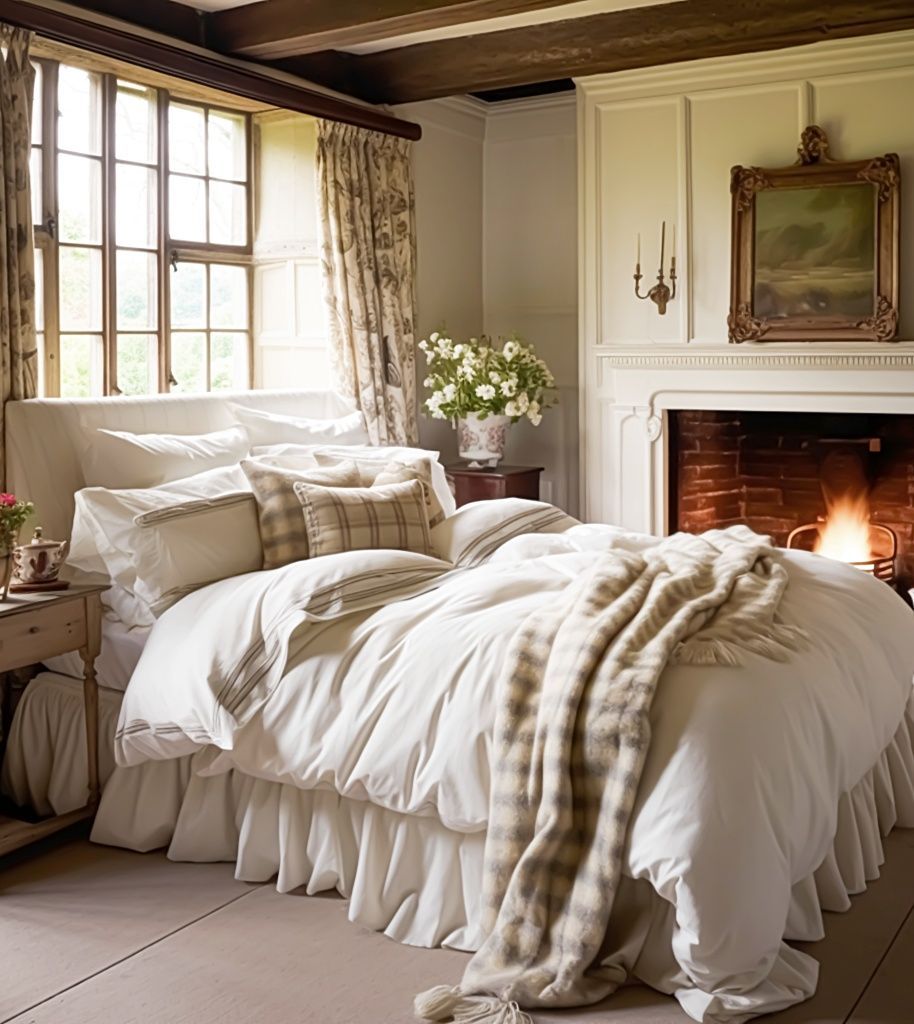 Country style beds Rustic Charm: Cozy Bedroom Design with a Country Flair