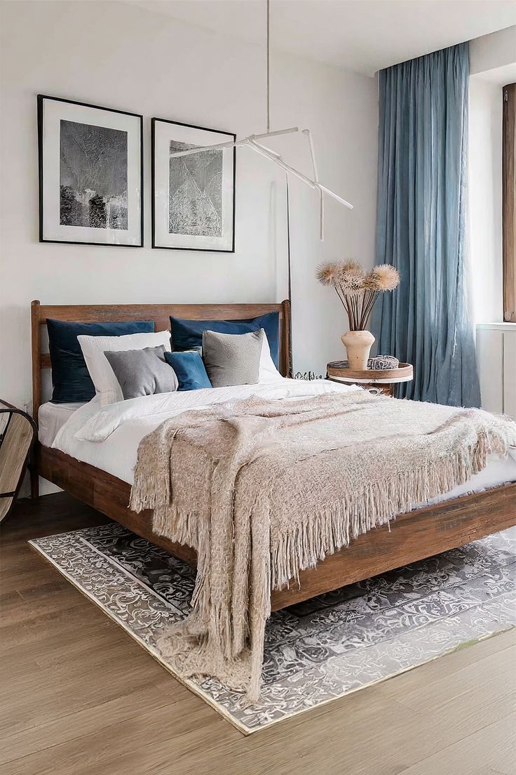 Cozy bedroom | Deep Blue aesthetic | Home Decor Inspo  Transform Your Bedroom into a Cozy Oasis with Deep Blue Aesthetic Home Decor Inspo