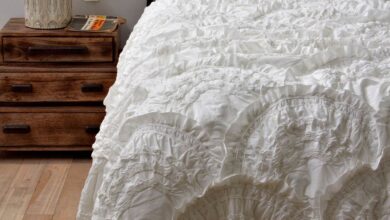 Cream colored beds